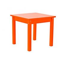 Hoppekids Kindertisch MADS, teilmassiv, sehr stabil, viele Farben, Holz, orange, 50 x 50 x 47 cm