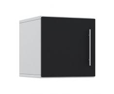 VCM Hängeschrank Wandschrank Badschrank Bad Wand Schrank Regal Möbel Holz WeiÃ/Schwarz 34 x 31 x 30 cm Hebola