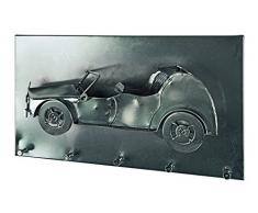Haku-Möbel Wandgarderobe, 10 x 35 x H: 20 cm, schwarz nickel