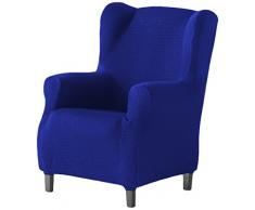 Martina Home Schutzhülle aus elastischem Sessel Modell Tunez Bezug für Ohrensessel 33x42x8 cm Blau