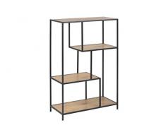 AC Design Furniture Jörn Regal, Böden: Holz Nachbildung, Gestell: Metall, Natur, 35 x 77 x 114 cm