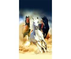 AG Design Pferde, Gardine/Vorhang, (1 Teile:140x245 cm), Stoff, Colorful, 140 cm x 245 cm