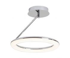 Brilliant Donut LED Deckenleuchte 43x28cm chrom/weià 1680 Lumen, LED integriert