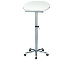 Maul Stehpult, Höhenverstellbar, Neigbar, Tischplatte weiß, 5 Bremsrollen, 60 x 51 x 120 cm, 9304102