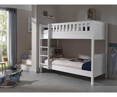 VIPACK LESB9014 Etagenbett Lewis, Holzwerkstoff, weiÃ, 96 x 211 x 174 cm