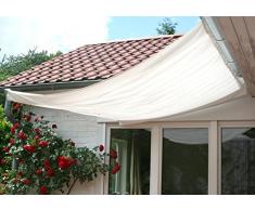 Floracord Sonnensegel Bausatz Universal 330x200 mit Sonnnensegel 330 x 200 cm uni hell elfenbein, beige