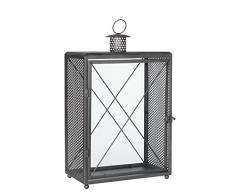 Mica decorations 1003909 Sky Laterne, Metall, Grau, 29 x 16 x 45 cm