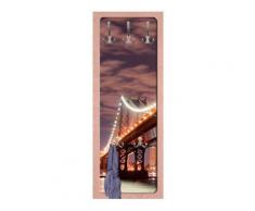 Apalis 75137 Wandgarderobe Manhattan Bridge | Design Garderobe Garderobenpaneel Kleiderhaken Flurgarderobe Hakenleiste Holz Standgarderobe Hängegarderobe | 139x46cm