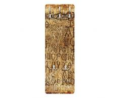 Apalis 79230 Wandgarderobe Old Letters | Design Garderobe Garderobenpaneel Kleiderhaken Flurgarderobe Hakenleiste Holz Standgarderobe Hängegarderobe | 139x46cm