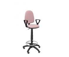 PIQUERAS Y CRESPO t04cp â ergonomischer Hocker, höhenverstellbar, Aro FuÃstütze und Rollen, Parquet Rosa pálido