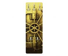 Apalis 78964 Wandgarderobe Golden Safe | Design Garderobe Garderobenpaneel Kleiderhaken Flurgarderobe Hakenleiste Holz Standgarderobe Hängegarderobe | 139x46cm