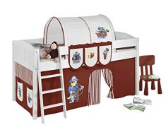Lilokids IDA4106KW-PIRAT-BRAUN-S Kinderbett, Holz, pirat braun, 208 x 98 x 113 cm