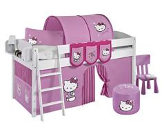 Lilokids IDA4105KW-HELLOKITTY-R Kinderbett, Holz, hello kittty rosa, 208 x 98 x 113 cm