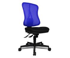 Topstar Head Point SY ergonomischer Bürostuhl, Schreibtischstuhl, Muldensitz (höhenverstellbar), Stoffbezug royalblau / schwarz