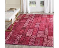 Safavieh Effi gewebter Teppich, MNC216D, Rosa/Mehrfarbig, 154 X 231 cm