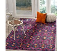 Safavieh Greta gewebter Teppich, MNC213D, Rosa/Mehrfarbig, 154 X 231 cm