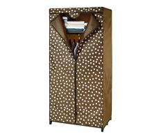 Wenko 86503500 Kleiderschrank mit Ablage Pretty Woman - Kleideraufbewahrung, Polyester, braun, 50 x 75 x 160 cm