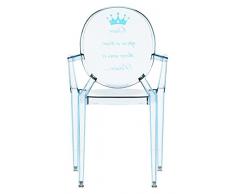 Kartell 285555 Loulou Ghost Kinderstuhl, Polykarbonat, hellblau, 37 x 40 x 63 cm