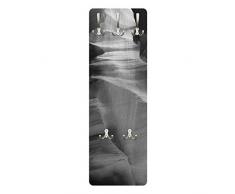 Apalis 78478 Wandgarderobe Antelope Canyon II | Design Garderobe Garderobenpaneel Kleiderhaken Flurgarderobe Hakenleiste Holz Standgarderobe Hängegarderobe | 139x46cm