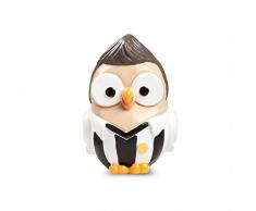 Studio Egan ml18ct/1WN Figur FuÃballer, Typ GOOFI, Keramik, WeiÃ/Schwarz, 6Â x 6Â x 8Â cm