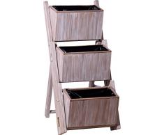dobar 29252e Blumentreppe, Grau, 41 x 55 x 85 cm