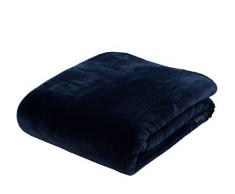 Gözze Premium Cashmere-Feeling Wohn- und Kuscheldecke, 130 x 170 cm, Marine, 40128-05-130170