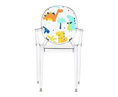 Kartell 285544 Loulou Ghost Kinderstuhl, Polykarbonat, transparent, 37 x 40 x 63 cm