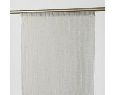 Deko Trends Schiebevorhang mit Alupaneelwagen und Beschwerungsstange, Polyester, Mittelgrau, 245 x 60 cm