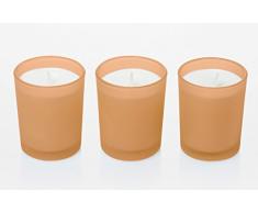 Ritzenhoff Aroma Naturals Modern Duftkerze 3er Set, Glas, Orange, 5 x 5 x 6 cm, 3-Einheiten