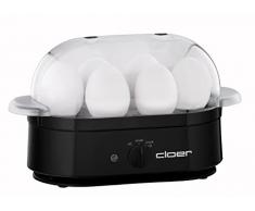 Cloer 6080 Eierkocher mit akustischer Fertigmeldung, 350 W, Schwarz