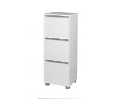 Schildmeyer Diona Highboard, Melaminharzbeschichtete Spanplatte, WeiÃ, 33 x 39,5 x 108,5 cm