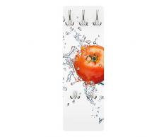 Apalis 78908 Wandgarderobe Frische Tomate | Design Garderobe Garderobenpaneel Kleiderhaken Flurgarderobe Hakenleiste Holz Standgarderobe Hängegarderobe | 139x46cm
