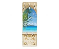 Apalis 79223 Wandgarderobe Ocean View | Design Garderobe Garderobenpaneel Kleiderhaken Flurgarderobe Hakenleiste Holz Standgarderobe Hängegarderobe | 139x46cm