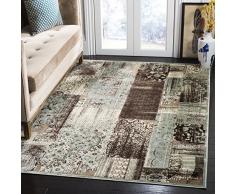 Safavieh Kingstown gewebter Teppich, PAR100-130, Hellblau/Anthrazit, 121 X 170 cm