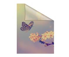 Lichtblick Fensterfolie 50 x 100 cm mit Motiv Schmetterling - Orange, Selbstklebender Sichtschutz ohne Bohren, blickdichtes Fensterdekor, für alle Glasflächen