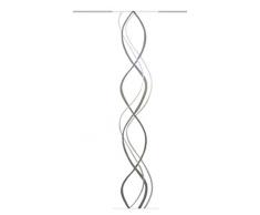 Home Fashion Schiebevorhang Leinenstruktur Scherli Wellen, Polyester, Stein, 245 x 60 cm