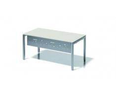 Bisley Cito FuÃraumblende fÃ¼r Schreibtisch B 1600 mm, Metall, 355 Silber, 3.2 x 14.5 x 0.6 cm