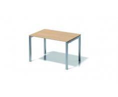 Bisley Cito Schreibtisch, 740 mm HÃ¶henfixes U H 19 x B 1200 x T 800 mm, Dekor Ahorn, Gestell Silber, Metall, Mp355 Dekor Ahorn, Gestell Silber, 80 x 120 x 85 cm