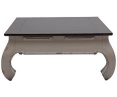 SIT-Möbel 9782-97 Opiumtisch Spa, Akazie massiv, Farbe taupe, 60 x 60 x 37 cm