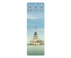 Apalis 79151 Wandgarderobe Maidens Tower | Design Garderobe Garderobenpaneel Kleiderhaken Flurgarderobe Hakenleiste Holz Standgarderobe Hängegarderobe | 139x46cm