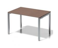 Bisley Cito Schreibtisch, 650-850 mm HÃ¶heneinstellbares U H 19 x B 1200 x T 800 mm, Dekor NuÃbaum, Gestell Silber, Metall, Wn355 Dekor NuÃbaum, Gestell Silber, 80 x 120 x 85 cm