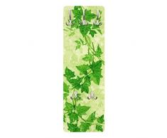 Apalis 79078 Wandgarderobe Ivy | Design Garderobe Garderobenpaneel Kleiderhaken Flurgarderobe Hakenleiste Holz Standgarderobe Hängegarderobe | 139x46cm