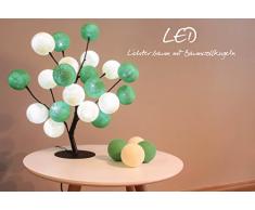 LED Baum mit Baumwollkugeln, innen - Lichterbaum Leaf