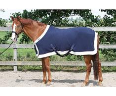 Harrys Horse 32200086-07165cm Fleecedecke Prunkmodell mit Bauchlatz, M, Marine