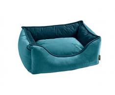 HUNTER Bristol Hundesofa, samt-weich, mit Wendekissen, 60 x 40 cm, petrol/terracotta
