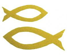 Petras Bastel News Streudeko, Fliz, gelb, 18 x 12 x 5 cm