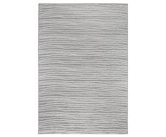 andiamo Webteppich Bolognia Streifen-Muster Modern Polypropylen Ãko-Tex 100 Teppich, Grau-Streifen, 133 x 190