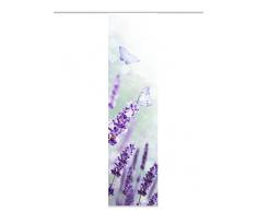 Home Fashion Schiebevorhang Dekostoff Digitaldruck YADA, Polyester, Flieder, 245 x 60 cm
