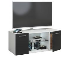 VCM TV Schrank Lowboard Tisch Board Fernseh Sideboard Wandschrank Wohnwand Holz WeiÃ/Schwarz 40 x 95 x 36 cm Jusa
