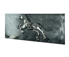 Haku-Möbel Wandgarderobe, 10 x 80 x H: 35 cm, schwarz nickel